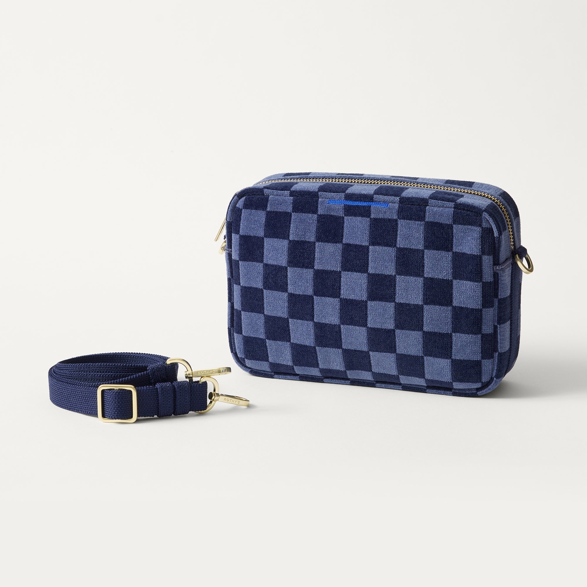 The Crossbody Camera Bag - ReVelvet™ Blue Ink